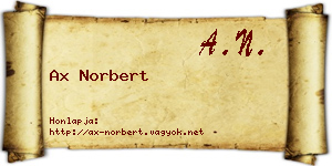 Ax Norbert névjegykártya
